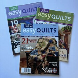 Fons and Porters Easy Quilts Magazines Set of 3 Spring Fall and Winter 2008